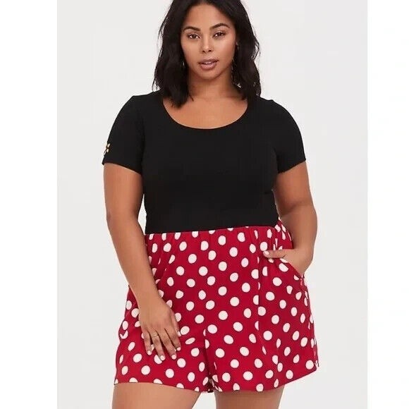 torrid Pants - Torrid DISNEY MINNIE MOUSE POLKA DOT ROMPER Size 6X Plus